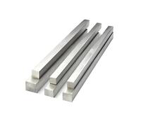 Barra cuadrada de acero inoxidable 304 de 500 mm de longitud, varilla sólida de acero plana pequeña de 1,5 mm a 20 mm(2x2x500mm 4Pcs)