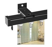 Barra cuadrada de aluminio para cortina de fácil instalación, sistema de montaje en techo inoxidable personalizable para un funcionamiento suave, ideal para decoración del hogar y la oficina