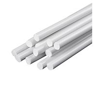 Barra cuadrada de plástico, tubo, varillas cuadradas estireno, varilla sólida redonda ABS 500 mm(Diameter 8Mm (12Pcs))