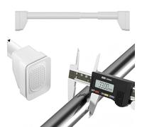 Barra de acero sin taladro, 40-500 cm, ideal para baño, cocina, armario, color blanco, 110-190 cm / 44-74in