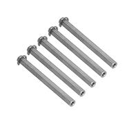 Barra de Acoplamiento Hexagonal, Tuercas de Varilla Larga de 8 Mm de Diámetro, Sujetadores de Acero Inoxidable, 5 Uds. con Circlip para TETRIX para Gobilda para Equipos de Torno(4106-4008-0640)