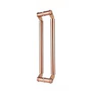 Barra De Agarre Con Asa De Puerta De Doble Cara, Tiradores Redondos for Puertas Instalación Sencilla, Fácil De Limpiar for Baños, Bancos, Oficinas(Rose Gold,100cm/39.4in)