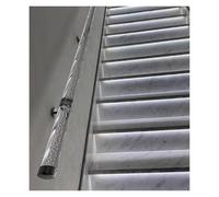 Barra de agarre for pasamanos montada en la pared,Pasamanos de acrílico transparente con burbujas,Pasamanos de varilla redonda con soportes(Sliver,230cm/90.6in/8ft)