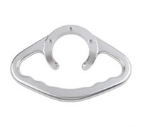 Barra de agarre para pasajeros basada en depósito de combustible para motocicleta, material de aluminio CNC para mayor seguridad y seguridad de conducción (plata)