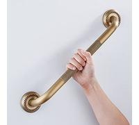 Barra de agarre resistente Impeu, 24 pulgadas, barra de mano resistente, elegante reposabrazos de baño, acabado de latón pulido/oro, disponible para toallero, 18 Pulgadas, Antique Brass