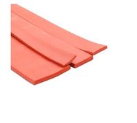 Barra de aislamiento térmico de tira de espuma de caucho de silicona, color rojo(1 METER_3MM_4MM)