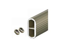 Barra de aleación de Aluminio for Colgar Ropa Interior, Barra Horizontal for Armario, Brida de fijación for Barra de Ropa(Gold,28~31.5in)