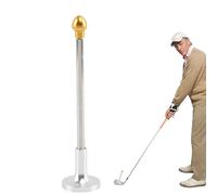 Barra de alineación 'entrenamiento - Barra de puntería de golf de oscilación precisa, guía visual ajustable | en línea recta, entrenador de configuración del club, cañas de práctica diana
