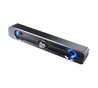 Barra de altavoces dual, estéreo portátil inalámbrico, sonido envolvente de 360 grados, compatible con computadoras, proyectores y teléfonos.