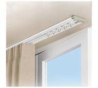 Barra de aluminio autoadhesiva ultrafina sin taladrar para montaje en techo y pared, se adapta a espacios de 1.96 pies a 19.7 pies, ideal para hogares modernos