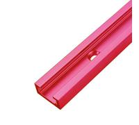 Barra de aluminio con ranura en T Guía deslizante con ranura en T for carpintería, color plateado, rojo y azul, longitud de 300 a 500 mm, guía inglete aluminio, 1 pieza(Red,300mm)