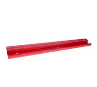 Barra de aluminio con ranura en T Riel en T de aluminio 45 mm con escala mm/pulgadas, riel inglete ranura aleación roja 40/60 cm, 1 pieza(Red,40mm)