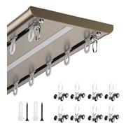 Barra de aluminio de 1,5 m y 5 m, ideal para privacidad de dormitorio y separadores de habitaciones, fácil instalación, panel opaco compatible con 4,8 m