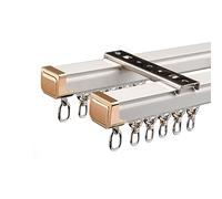 Barra de aluminio resistente de doble riel para montaje en techo, 4 m, para sala de estar, dormitorio, oficina, solución ideal para dividir habitaciones