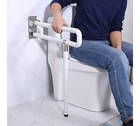 Barra de Apoyo Abatible para Inodoro, Soporte para Baño Plegable para Mayores, Asa de Seguridad Antideslizante para WC, para Minusvalidos Ancianos Embarazo