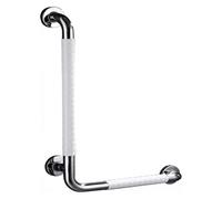 Barra de Apoyo,Barras de Apoyo en Forma de L de 19 * 27 Pulgadas for Bañeras y Duchas,Barras de Apoyo de Ángulo Vertical de Acero Inoxidable,Pasamanos de Baño for Discapacitados Deslizantes de Montaje