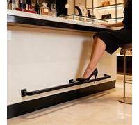 Barra de apoyo cuadrada personalizable para isla de cocina y barra de 2 pies a 20 pies de longitud, montaje en pared para interiores y exteriores, barra de soporte negra para mesas de comedor y