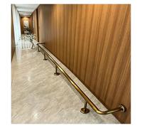 Barra De Apoyo De Pies Para Bar 2.6-19ft Bar Foot Rail Kit, 1.3" OD Acero inoxidable para el contador de barras, Hardware montaje completo, Uso interior al aire libre(Gold,250cm)