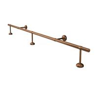 Barra De Apoyo De Pies Para Bar Kit de soporte carril pie montaje barra, Satín Champagne Gold Acabado 1.3" OD tubo acero inoxidable w/Conector interno, uso interior y exterior(L 1.2M/3.94FT)