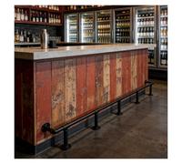 Barra De Apoyo De Pies Para Bar Soportes Para Rieles Para Pies De Barra Hierro Negro, Instale Barandillas Debajo Gabinetes En Una Isla Cocina Y Cafetería Estilo Industrial Retro(1.7M/5.58FT)