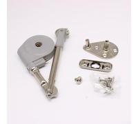 Barra de apoyo hacia arriba y hacia abajo con amortiguador hidráulico para tocadores, con aleación de zinc y ángulos de tapa ajustables para mayor comodidad (abatible hacia abajo-corto)