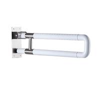 Barra de Apoyo para Inodoro Blanco, Barra Seguridad para Baño Acero Inoxidable Asidero Abatible 75cm Asa Antideslizante Manija de la Ducha Barras Sujeción 75cm/29.5in