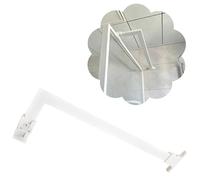 Barra de Apoyo Para la Ducha Acero Inoxidable 304 Barra de Soporte para Mampara de Ducha, Soporte Fijo de Cristal para Montaje en Pared, Brazo Estabilizador Mampara Ducha(White,60cm (23 5/8"))