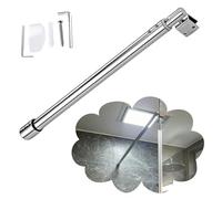 Barra de Apoyo Para la Ducha Barra de Soporte Ajustable para Mampara de Ducha, Soporte Estabilizador Paneles Cristal sin Taladrar, Abrazadera Brazo Extensible Mampara(Silver 25mm,60-80cm/23.6-31.5")