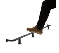 Barra de apoyo para los pies de taburete de bar, Tamaños múltiples multicolores del equipo inoxidable montado en el piso carril pie de la barra acero(Black,25in/63.5cm)
