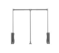 Barra de armario abatible, barra de elevación de armario de metal con ancho ajustable, rieles deslizantes hidráulicos de doble amortiguación, capacidad de carga de 20 kg(Color-1,55-70cm)