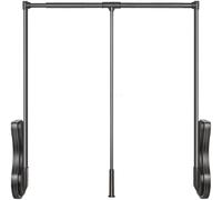 Barra de armario ajustable de 48 a 110 cm, barra de aleación de aluminio resistente para almacenamiento de ropa, amortiguador bidireccional