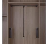 Barra de armario ajustable y perchero extensible con retorno suave, ideal para espacios de almacenamiento altos (5166 cm). Maximiza la organización de tu armario