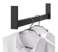 Barra de Armario, Barra metálica Extra Larga y Resistente, Barra Gruesa para Colgar Ropa con herrajes, Organizador de Ropa Que Ahorra Espacio, 50,8 cm (20 Pulgadas) Solución para armarios de