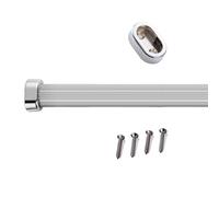 Barra de armario, estante for ropa, postes de armario de metal resistente, barras for colgar ropa, tubo ovalado for colgar en la pared, organizador de ropa, kit de sistema de estante for varillas(Silv