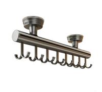 Barra de armario extraíble, colgador deslizante de aluminio para organización de armario con ganchos 8/16, armario telescópico para pantalones (doble)