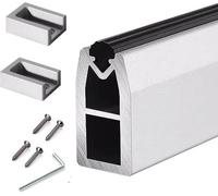 Barra de Armario, Perchero, Postes de Armario Resistentes for Colgar Ropa, Sistema de Armario de Pared, Percha con Tira silenciosa Antideslizante, Barra de Armario Desmontable(Silver,38in/97cm)