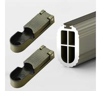 Barra de armario resistente, diseño antideslizante y funcionamiento silencioso, barra colgante de aleación de aluminio duradera con tornillos para una organización resistente de la ropa