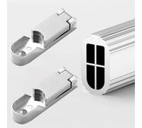 Barra de armario resistente, diseño antideslizante y funcionamiento silencioso, barra colgante de aleación de aluminio duradera con tornillos para una organización resistente de la ropa