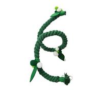 Barra de asiento de cuerda para pájaros, soporte flexible y juguete para masticar verde, juguete para cacatúas, para cacatúas, periquitos inseparables, movimiento de juego