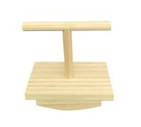 Barra de asiento para pájaros, soporte de plataforma de madera, de escritorio, 14 x 13,5 cm, 109 g, este oscilante interactivo estimula la actividad física de las mascotas en el