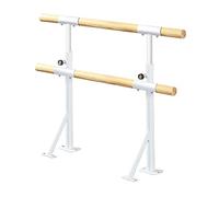 Barra de Ballet Ajustable para Practicar Danza - Varilla Doble de 1 m para Suelo, Ideal para Adultos y niños, Ideal para Estudios en casa y Salas de Baile (Blanca)
