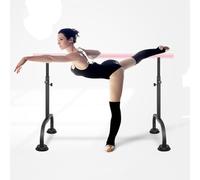 Barra de Ballet portátil Ajustable de 80 a 115 cm. Base de Goma Antideslizante, construcción de Acero. Ideal para Estudios de Baile en casa y Ejercicios de Estiramiento. Longitud: 250 cm.