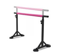 Barra de Ballet portátil con Varilla de extensión de Acero Ajustable. Ideal para familias Estudios y escuelas. Soporta hasta 200 kg.,Rosa - 2,3 m/7,5 pies