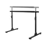 Barra de Ballet portátil de Acero con Altura Ajustable de 81 a 116 cm y 4 potentes ventosas Que soportan 200 kg.,Negro - 2,3 m/7,5 pies