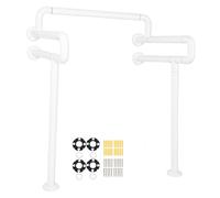 Barra de baño para ancianos y discapacitados | Los pasamanos Double U Forma con agarre seguro | Rails de seguridad para baño/inodoro/hospital | Diseño ergonómico, instalación