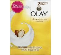 Barra de belleza Olay Outlast Ultra Moisture Shea Butter, 7,52 onzas, paquete de 2