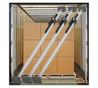 Barra de Carga con trinquete, Barra estabilizadora de Carga Ajustable para camionetas Pickup - Barras de Soporte de Carga retráctiles con Almohadilla Antideslizante para los pies, 3 Postes d