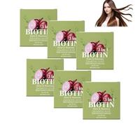 Barra de champú de cebolla romero para el crecimiento del cabello, jabón capilar biotina anticaída, champú sólido natural hidratante y fortificante para mujeres y hombres sin sulfato (6pcs)