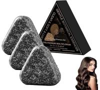 Barra de champú de queratina y arroz negro: previene la caída del cabello y restaura el brillo natural