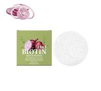 Barra de champú de romero de cebolla, barra de champú de biotina, jabón para el cabello Rosemary, para el crecimiento del cabello, limpieza profunda e hidratación, tamaño de viaje, sin plástico, para
